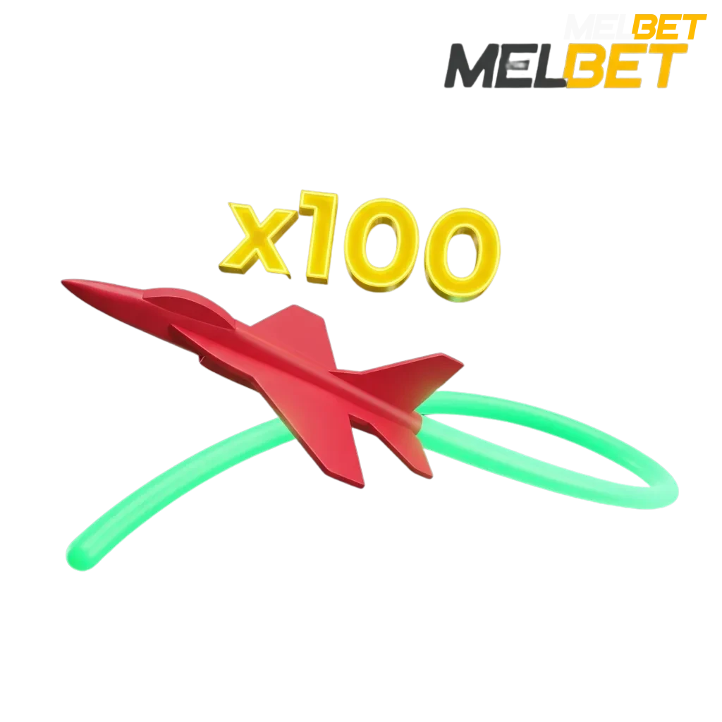 Aviator crash game interface showing multiplier graph with cash-out button and betting controls on MelBet platform