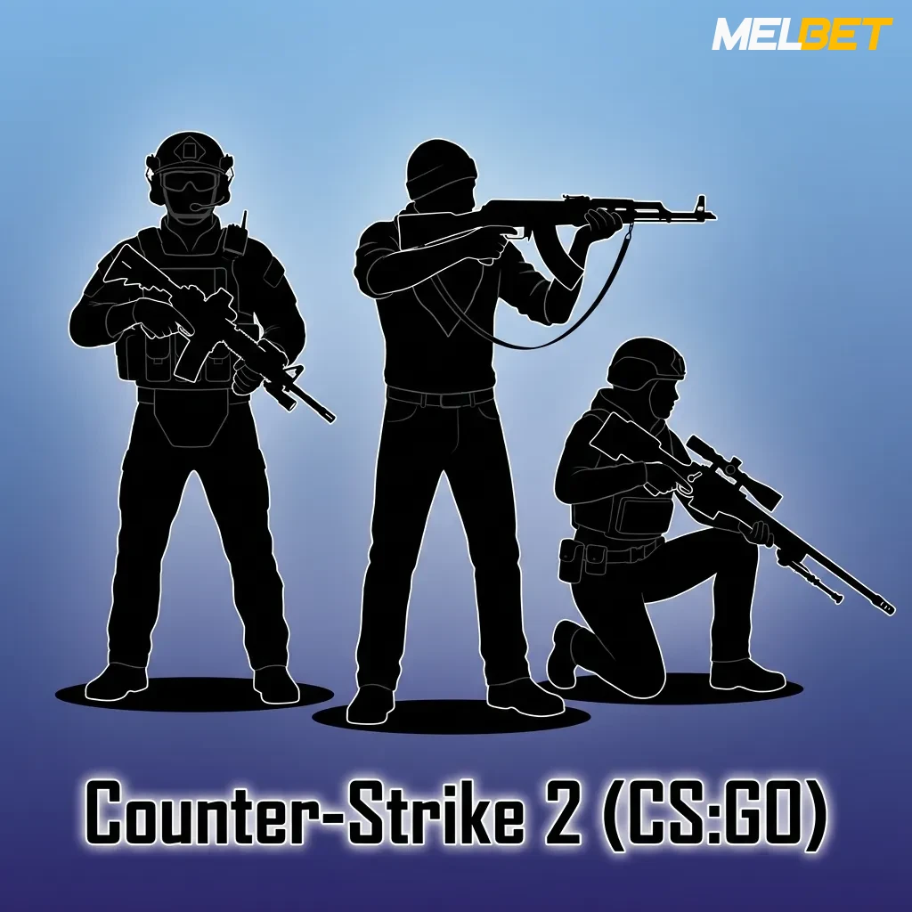 Tactical CS2 gameplay showing competitive esports action with tournament logos and betting options displayed