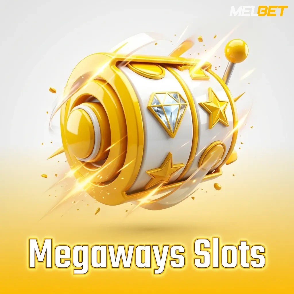 Megaways slots interface showing multiple reels with cascading symbols and up to 117,649 ways to win