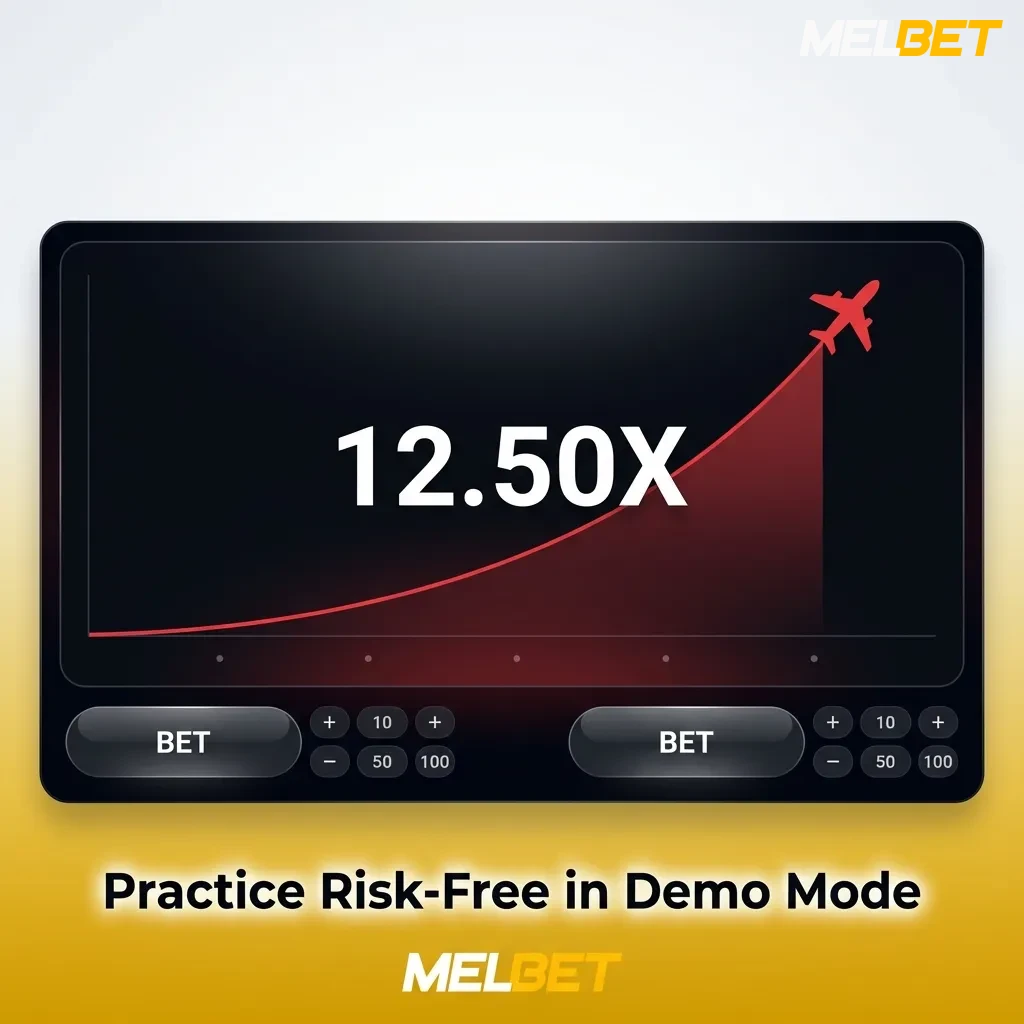 Aviator game demo mode interface showing virtual credits and practice betting options for risk-free learning