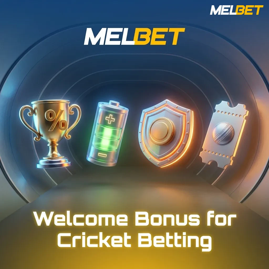 MelBet cricket betting welcome bonus of 150% up to 40,000 INR for new users with wagering requirements and deposit options.