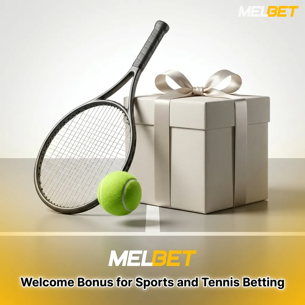 Sports betting welcome bonus offer showing 150% match up to 40,000 INR for tennis and other sports wagering