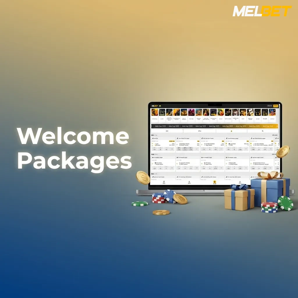 Casino and sports welcome bonus packages showing deposit amounts, wagering requirements, and validity periods