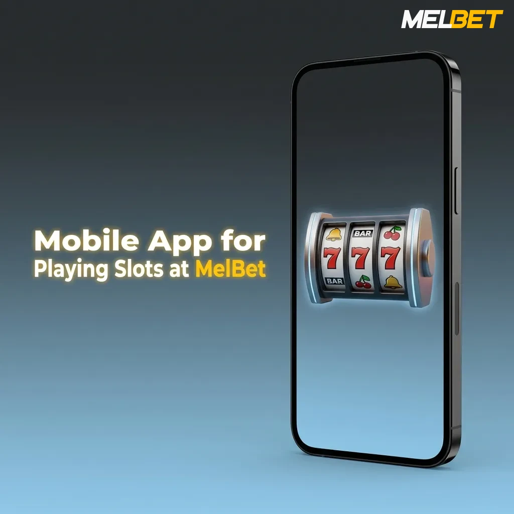 MelBet mobile app interface showing slot games library with casino navigation and gameplay controls on smartphone screen