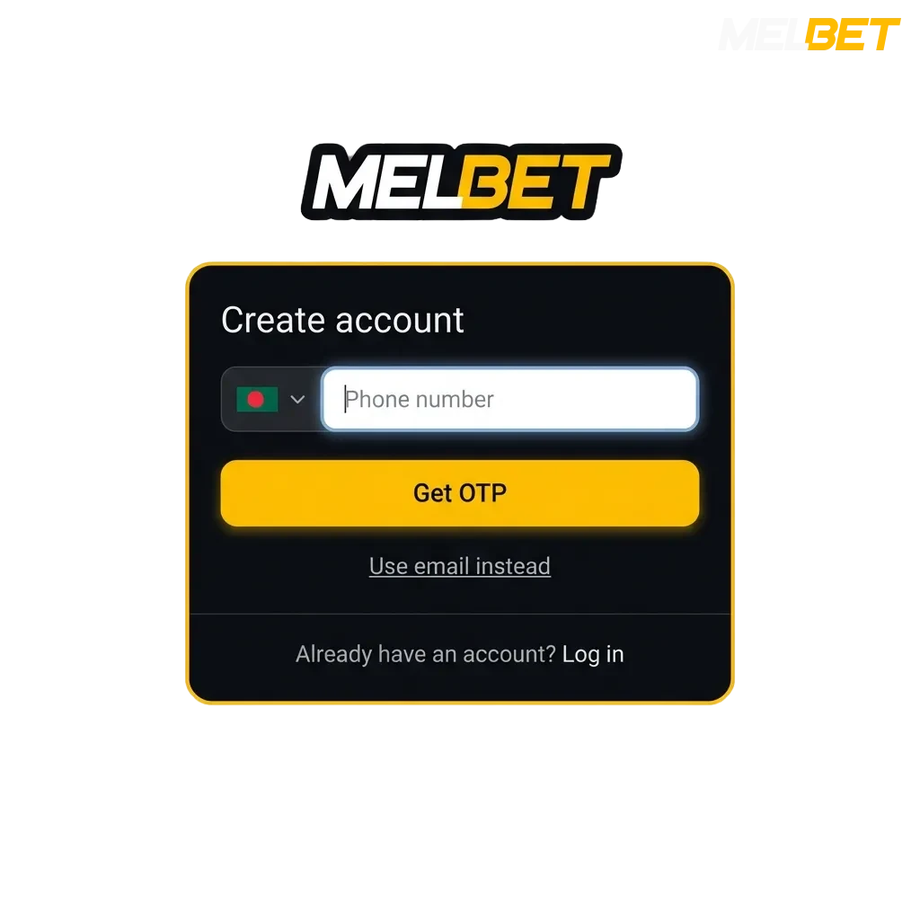 New MelBet user creating account on laptop to access sports betting, casino games, and claim 450% welcome bonus in Bangladesh