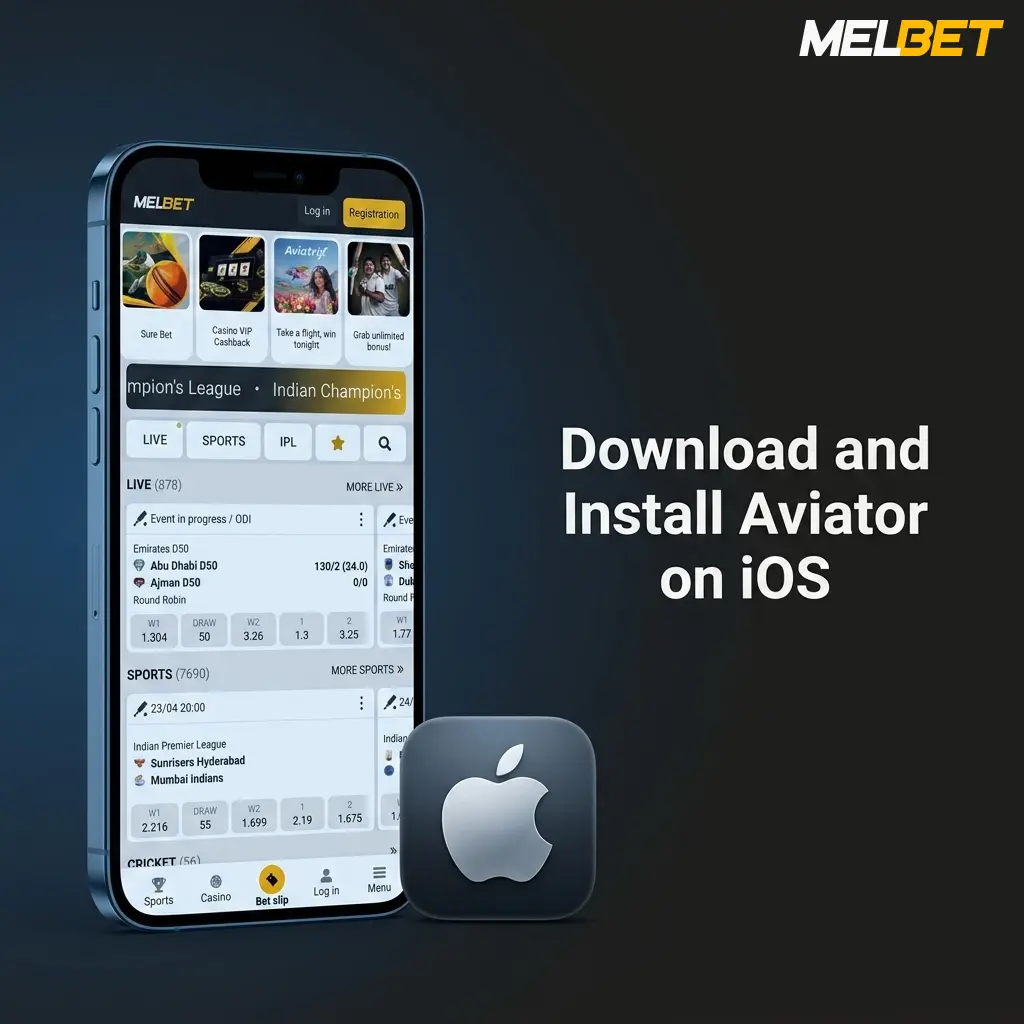Melbet iOS app download and install guide for Aviator game on iPhone and iPad via Apple App Store
