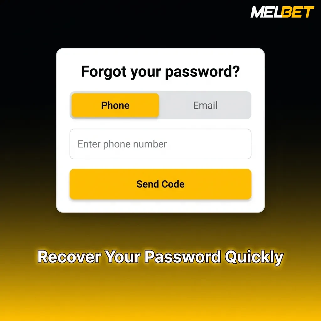 Password recovery screen showing options for reset via phone, email, or account ID in under five minutes