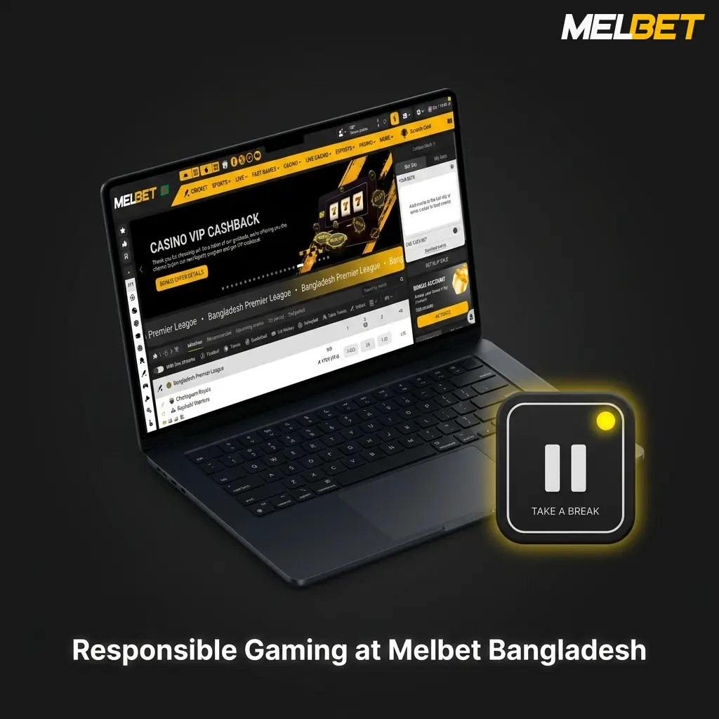 Melbet Bangladesh responsible gaming tools showing deposit limits, self-exclusion, and session controls in account settings