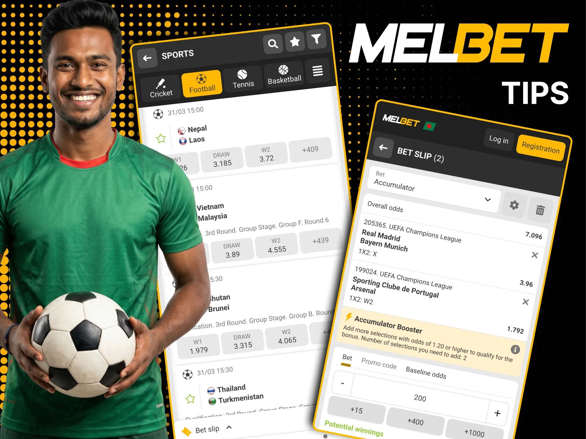 Analyse team form before betting on Melbet football.